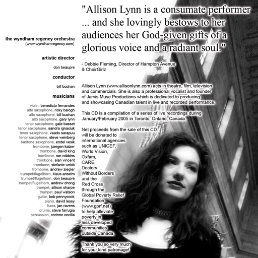 Wyndham Regency International presents Allison Lynn ... Live in Toronto!